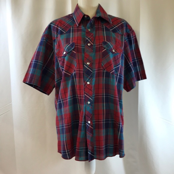 Wrangler Other - Wrangler Western Pearl Snap Short Sleeve